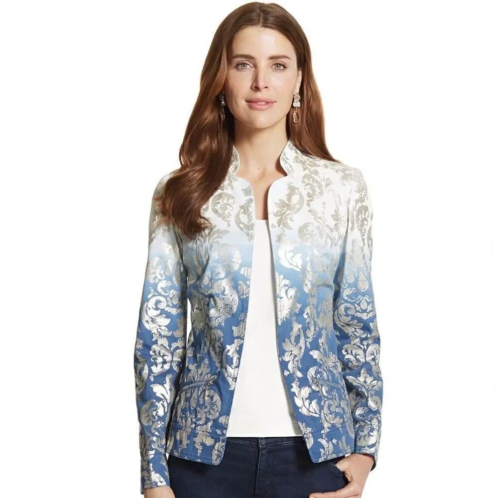 Chico’s Novelty Foiled Jacket